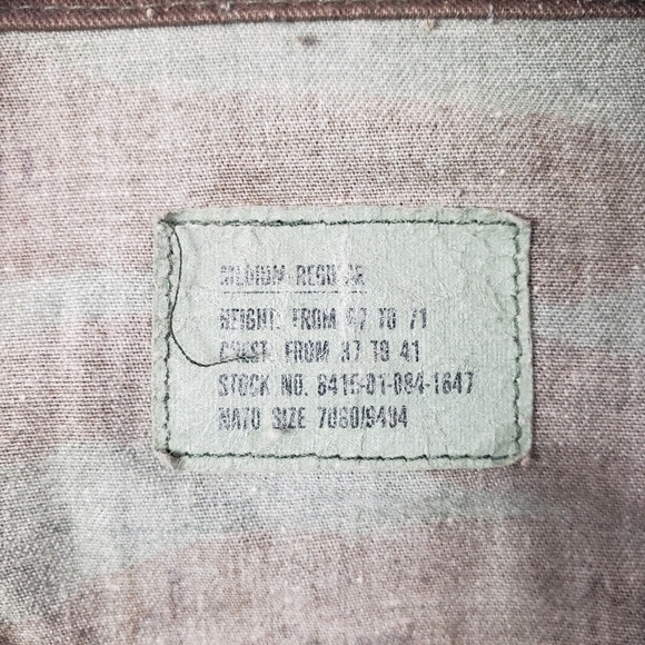 Army combat field jacket green camouflage vintage authentic Edgar Industries med - Picture 8 of 8